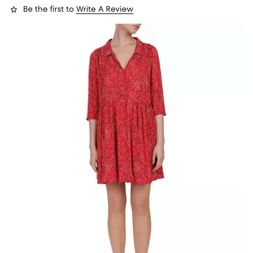 BA&SH Alma Floral Collared Swing Dress size xs 0 4